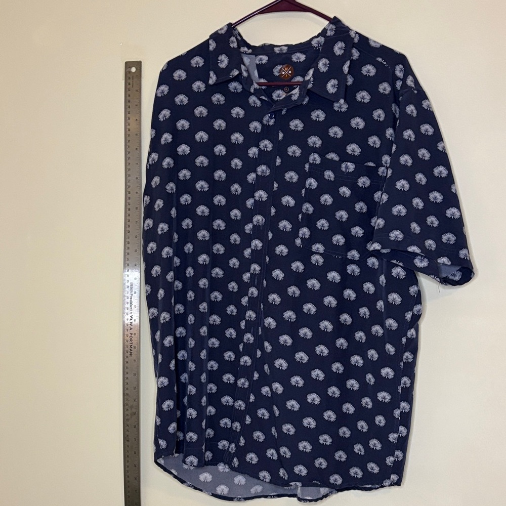 Men's Navy Blue Patterned Shirt